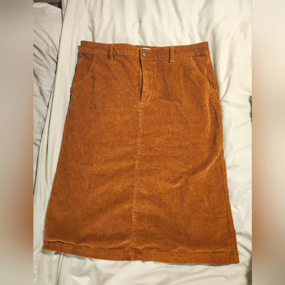 Corduroy Pencil Skirt